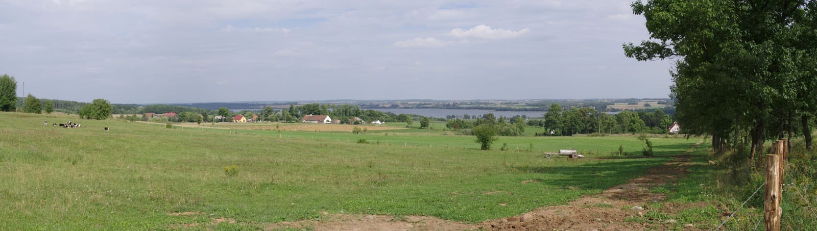 Panorama Jeziora Rydzówka widziana z Diablej Góry