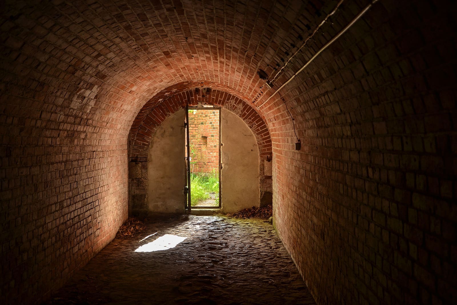 The brick ramparts of the Boyen Fortress in Giżycko